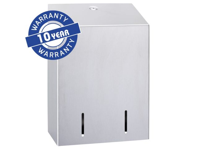MERIDA STELLA multiflat toilet paper dispenser, holds up to 900 toilet paper sheets, matt steel